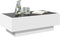 vidaXL - Salontafel - met - LED - 90x50x30 - cm - bewerkt - hout - wit