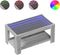 vidaXL - Salontafel - met - LED - 93x53x45 - cm - bewerkt - hout - grijs - sonoma - eiken
