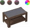 vidaXL - Salontafel - met - LED - 93x53x45 - cm - bewerkt - hout - bruin - eikenkleur