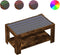 vidaXL - Salontafel - met - LED - 93x53x45 - cm - bewerkt - hout - gerookt - eikenkleur
