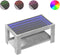 vidaXL - Salontafel - met - LED - 93x53x45 - cm - bewerkt - hout - betongrijs