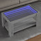 vidaXL - Salontafel - met - LED - 93x53x45 - cm - bewerkt - hout - grijs - sonoma - eiken