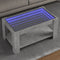 vidaXL - Salontafel - met - LED - 93x53x45 - cm - bewerkt - hout - betongrijs