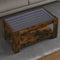 vidaXL - Salontafel - met - LED - 93x53x45 - cm - bewerkt - hout - gerookt - eikenkleur