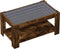 vidaXL - Salontafel - met - LED - 93x53x45 - cm - bewerkt - hout - gerookt - eikenkleur