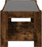 vidaXL - Salontafel - met - LED - 93x53x45 - cm - bewerkt - hout - gerookt - eikenkleur