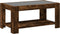 vidaXL - Salontafel - met - LED - 93x53x45 - cm - bewerkt - hout - gerookt - eikenkleur