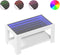 vidaXL - Salontafel - met - LED - 93x53x45 - cm - bewerkt - hout - wit
