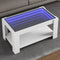 vidaXL - Salontafel - met - LED - 93x53x45 - cm - bewerkt - hout - wit