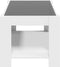 vidaXL - Salontafel - met - LED - 93x53x45 - cm - bewerkt - hout - wit