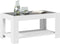 vidaXL - Salontafel - met - LED - 93x53x45 - cm - bewerkt - hout - wit