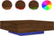 vidaXL - Salontafel - met - LED-verlichting - 100x100x31 - cm - bruin - eikenkleur