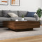vidaXL - Salontafel - met - LED-verlichting - 100x100x31 - cm - bruin - eikenkleur