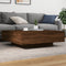 vidaXL - Salontafel - met - LED-verlichting - 100x100x31 - cm - bruin - eikenkleur