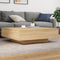 vidaXL - Salontafel - met - LED-verlichting - 100x100x31 - cm - sonoma - eikenkleur