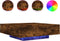 vidaXL - Salontafel - met - LED-verlichting - 100x100x31 - cm - gerookt - eikenkleur