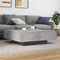 vidaXL - Salontafel - met - LED-verlichting - 100x100x31 - cm - betongrijs