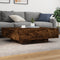 vidaXL - Salontafel - met - LED-verlichting - 100x100x31 - cm - gerookt - eikenkleur