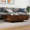 vidaXL - Salontafel - met - LED-verlichting - 100x100x31 - cm - gerookt - eikenkleur