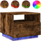 vidaXL - Salontafel - met - LED-verlichting - 50x49x40 - cm - gerookt - eikenkleurig