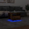 vidaXL - Salontafel - met - LED-verlichting - 50x49x40 - cm - oud - houtkleurig