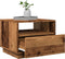 vidaXL - Salontafel - met - LED-verlichting - 50x49x40 - cm - oud - houtkleurig