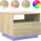vidaXL - Salontafel - met - LED-verlichting - 50x49x40 - cm - sonoma - eikenkleurig