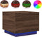 vidaXL - Salontafel - met - LED-verlichting - 50x50x40 - cm - bruin - eikenkleur
