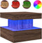 vidaXL - Salontafel - met - LED-verlichting - 50x50x40 - cm - bruin - eikenkleur