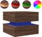 vidaXL - Salontafel - met - LED-verlichting - 50x50x40 - cm - bruin - eikenkleur