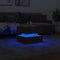 vidaXL - Salontafel - met - LED-verlichting - 50x50x40 - cm - bruin - eikenkleur