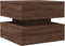 vidaXL - Salontafel - met - LED-verlichting - 50x50x40 - cm - bruin - eikenkleur