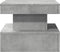 vidaXL - Salontafel - met - LED-verlichting - 50x50x40 - cm - betongrijs