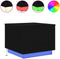 vidaXL - Salontafel - met - LED-verlichting - 50x50x40 - cm - zwart - eikenkleurig