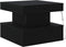 vidaXL - Salontafel - met - LED-verlichting - 50x50x40 - cm - zwart - eikenkleurig