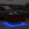 vidaXL - Salontafel - met - LED-verlichting - 55x55x31 - cm - bruin - eikenkleur