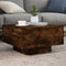 vidaXL - Salontafel - met - LED-verlichting - 55x55x31 - cm - gerookt - eikenkleurig