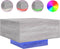 vidaXL - Salontafel - met - LED-verlichting - 55x55x31 - cm - grijs - sonoma - eiken