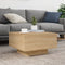 vidaXL - Salontafel - met - LED-verlichting - 55x55x31 - cm - sonoma - eikenkleurig