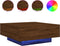 vidaXL - Salontafel - met - LED-verlichting - 80x80x31 - cm - bruin - eikenkleur