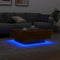 vidaXL - Salontafel - met - LED-verlichting - 80x80x31 - cm - bruin - eikenkleur