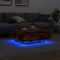 vidaXL - Salontafel - met - LED-verlichting - 80x80x31 - cm - gerookt - eikenkleurig