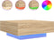 vidaXL - Salontafel - met - LED-verlichting - 80x80x31 - cm - sonoma - eikenkleurig
