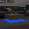vidaXL - Salontafel - met - LED-verlichting - 80x80x31 - cm - sonoma - eikenkleurig