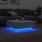 vidaXL - Salontafel - met - LED-verlichting - 80x80x31 - cm - wit