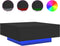 vidaXL - Salontafel - met - LED-verlichting - 80x80x31 - cm - zwarty