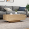 vidaXL - Salontafel - met - LED-verlichting - 85x55x31 - cm - sonoma - eikenkleurig