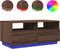 vidaXL - Salontafel - met - LED-verlichting - 90x49x40 - cm - bruin - eikenkleur