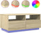vidaXL - Salontafel - met - LED-verlichting - 90x49x40 - cm - sonoma - eikenkleurig