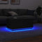 vidaXL - Salontafel - met - LED-verlichting - 90x49x40 - cm - zwart - eiken